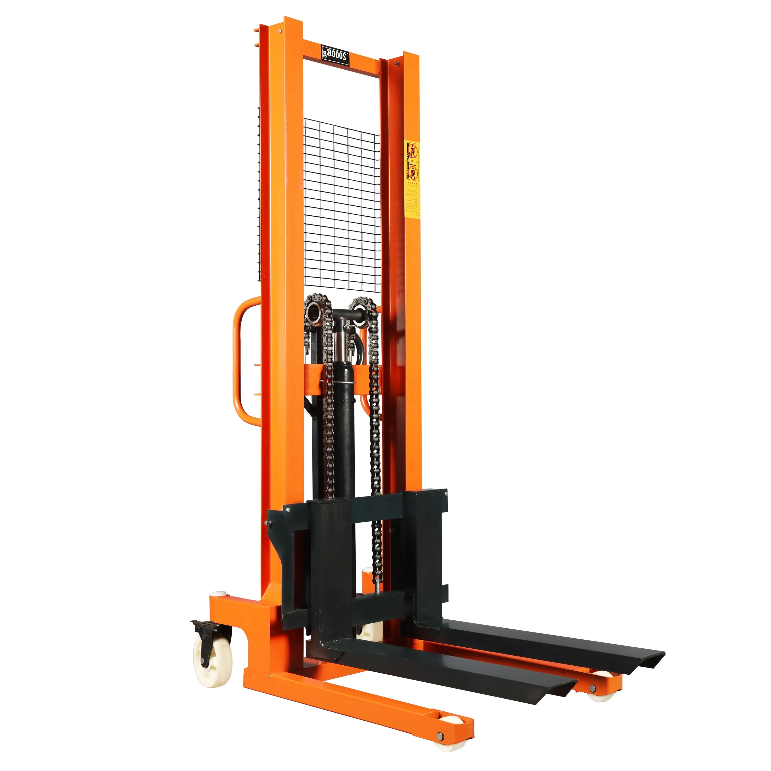 1ton 2ton Hand Lifter Hydraulic Manual Stacker Lifting Platform Manual Hand Fork Lifter Made in China