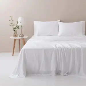 Custom Soft Breathable Cooling Bedding Sheets Set 300tc 100% Organic Bamboo Sheet Set