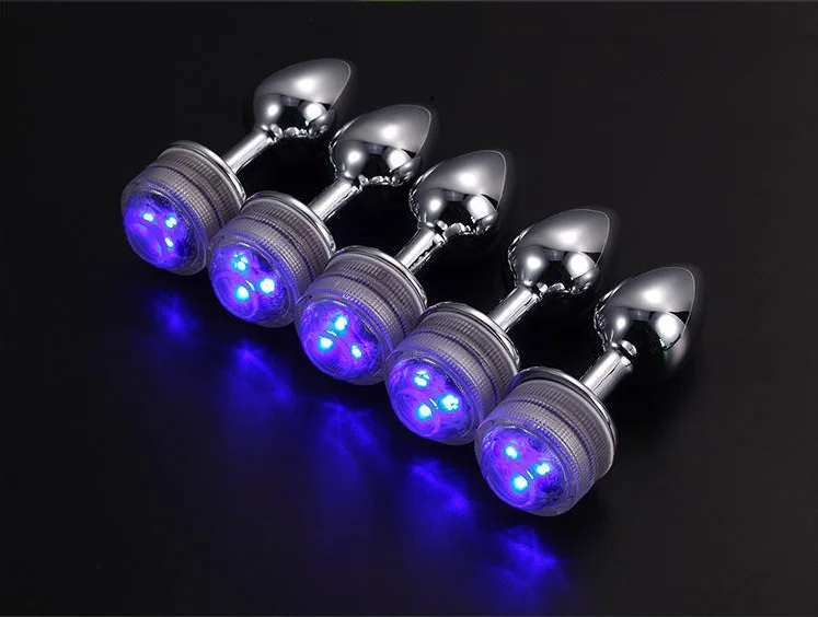 Butt Plug Remote Control Discoloration LED Light Butt Plug Light Beads Prostate Massager Dildo Light up Butt Plugs