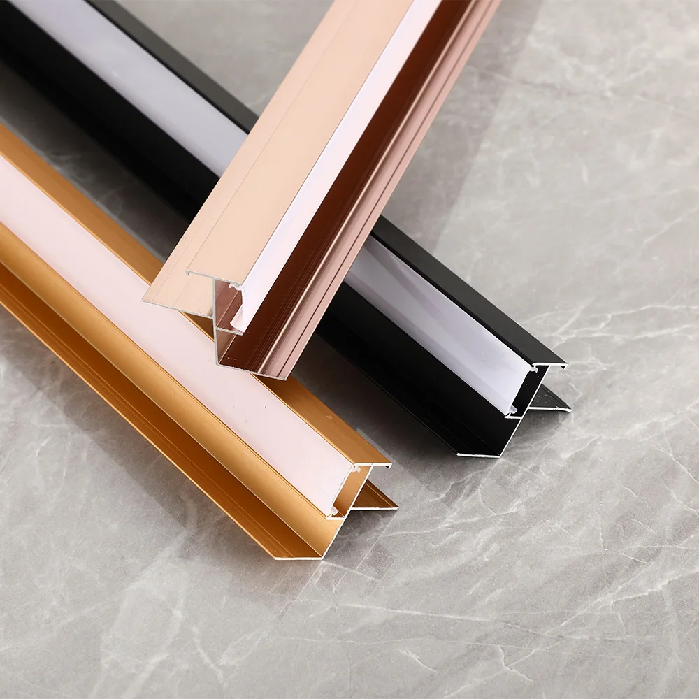 Aluminum Alloy Embedded with LED Light Metal Decorative Strip Closing Strip for Bamboo Wood Board