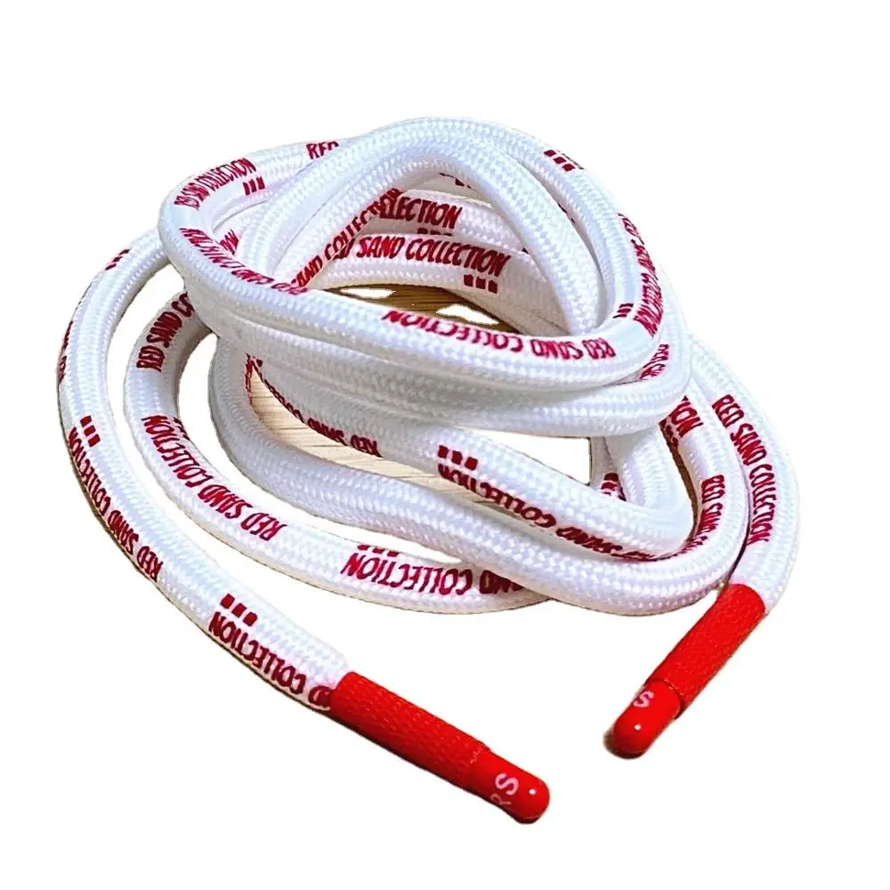 Wholesale Hot Sale White Round Polyester Hoodie Custom Drawstring Cords  With Red Tips For Hoodie Laces From m.alibaba.com