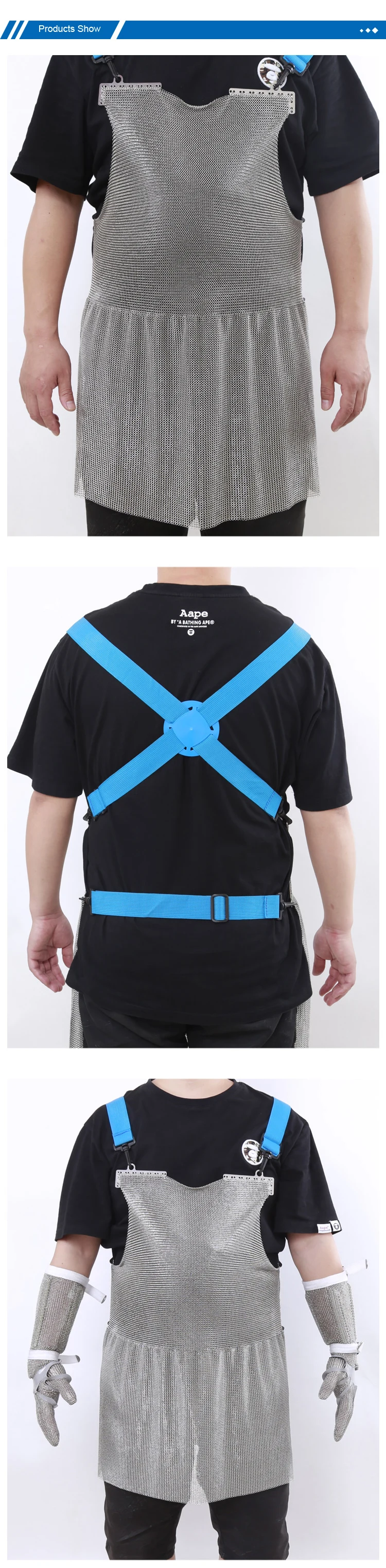 Anticutting Butcher Apron For Slaughterhousestainless Steel Butcher