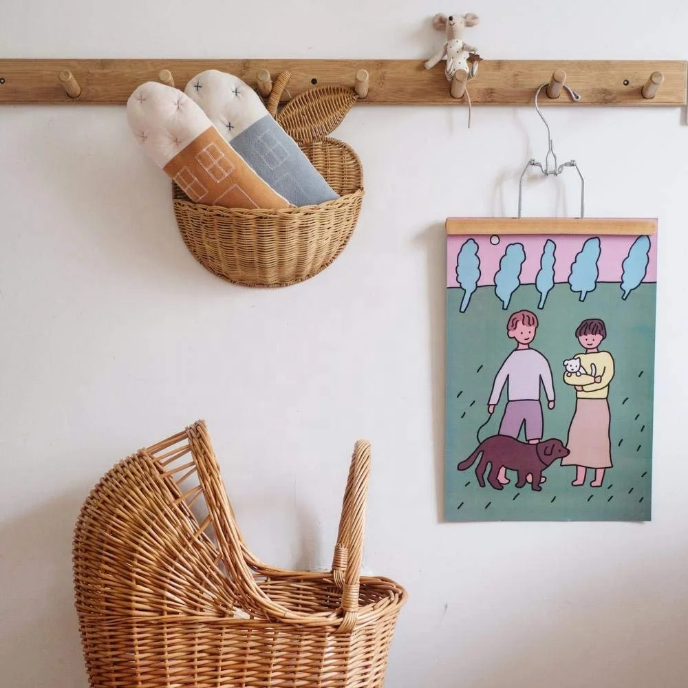 Cesta Decorativa Mini De Ratán Tejido A Mano – 12x12x7cm – Ideal Para Pascua, Escritorio, Bodas Y Decoración Rústica