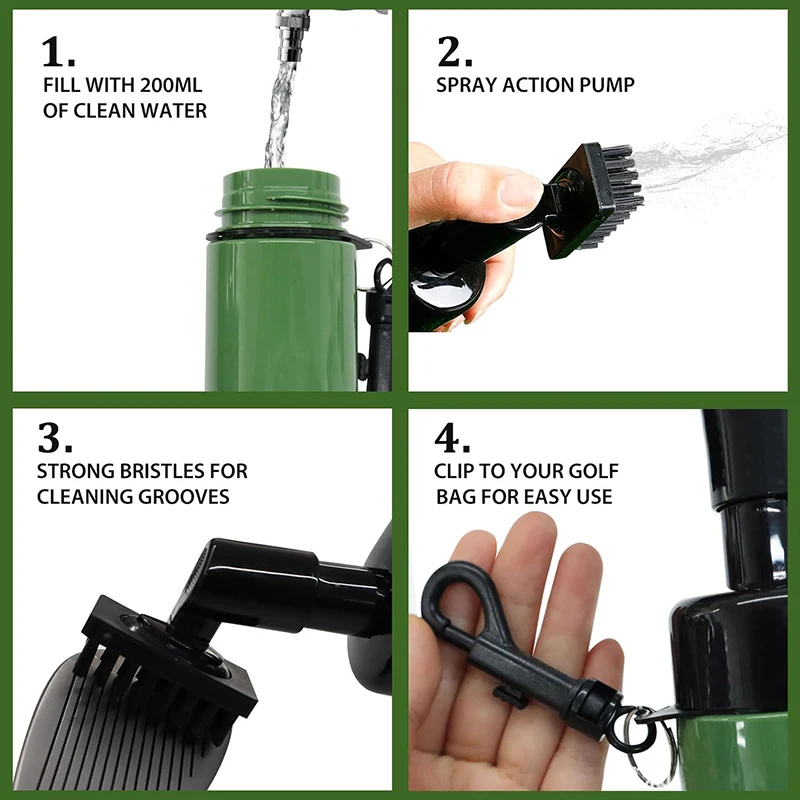 Golf Club Cleaning Brush Golf Club Cleaner Spray And Golf Club Cleaner