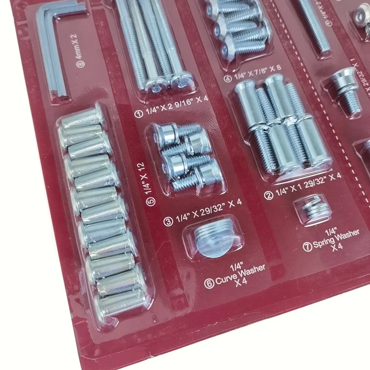 China Factory Hardware Fastener Sets Hex Socket Head Screws Bolt Nuts Washer L Shape Hex Key Wranch for Kids Bedroom Furniture