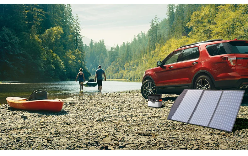 200W Fabric Sunpower Portable Folding Solar Panels Waterproof 4.5kg