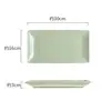 Stone-patterned 12-inch Rectangular Plate - Milk Green