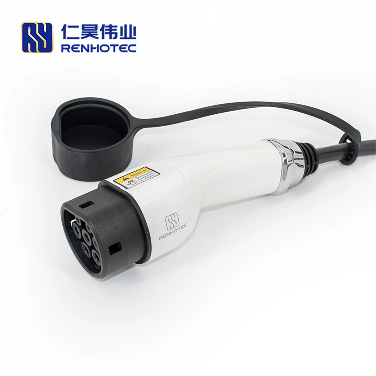 Charge with Car Electric 16A Plug Spring J1772 Reel 3 Mode Type1 Holder 32A Type2 Evse for 1 to Charger 2 Type Charging EV Cable