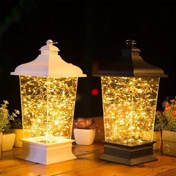 Fire Tree Christmas LED Tabletop Decorations Atmosphere Lantern For Gift