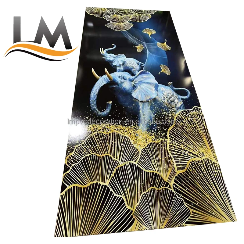 High Glossy Super Marble Sheet 3d Uv Coating Pvc Marble Decorative ...