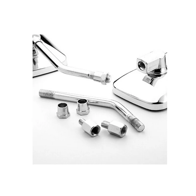 10mm Thread M10 Chrome Plating Rectangle Motorcycle Side View Rear View Mirrors for Choppers