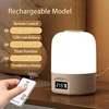 White Remote control+clock battery level display