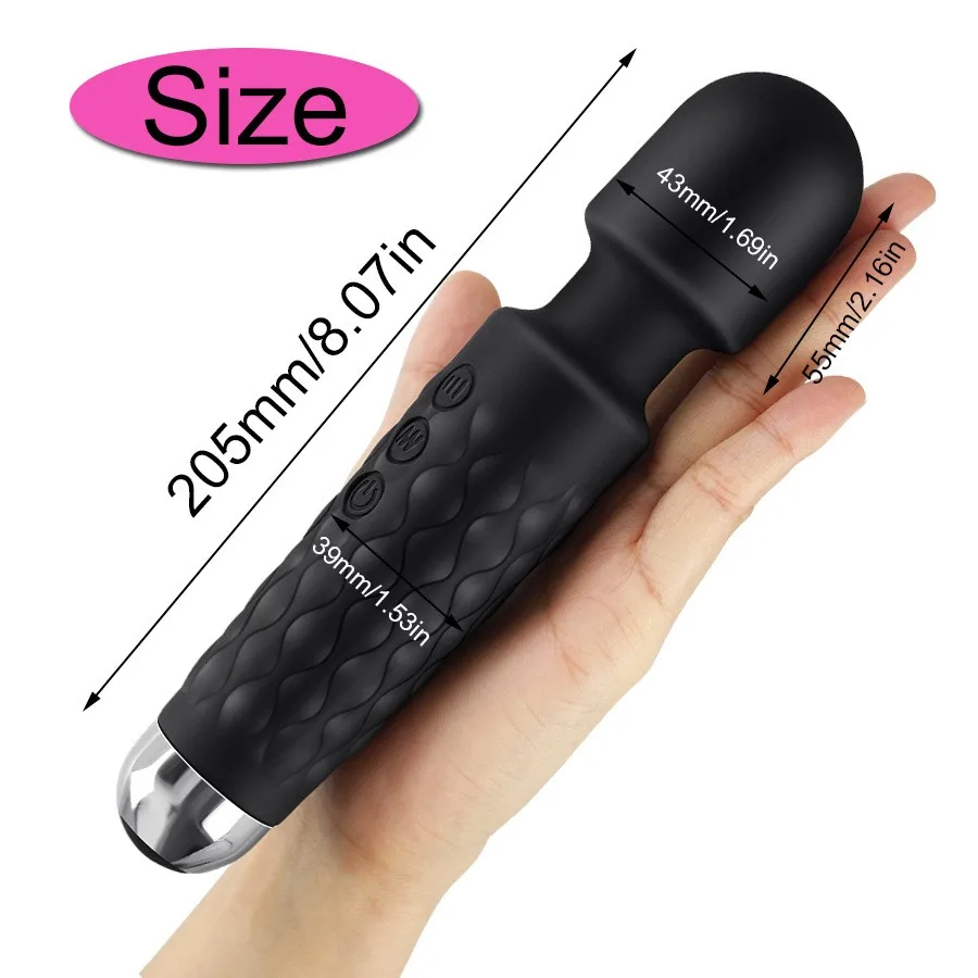 8 Speeds 20 Modes Usb Rechargeable Medical Silicone Waterproof Wand  Massager Massage Stick Vibrator Female Masturbation Stick| Alibaba.com