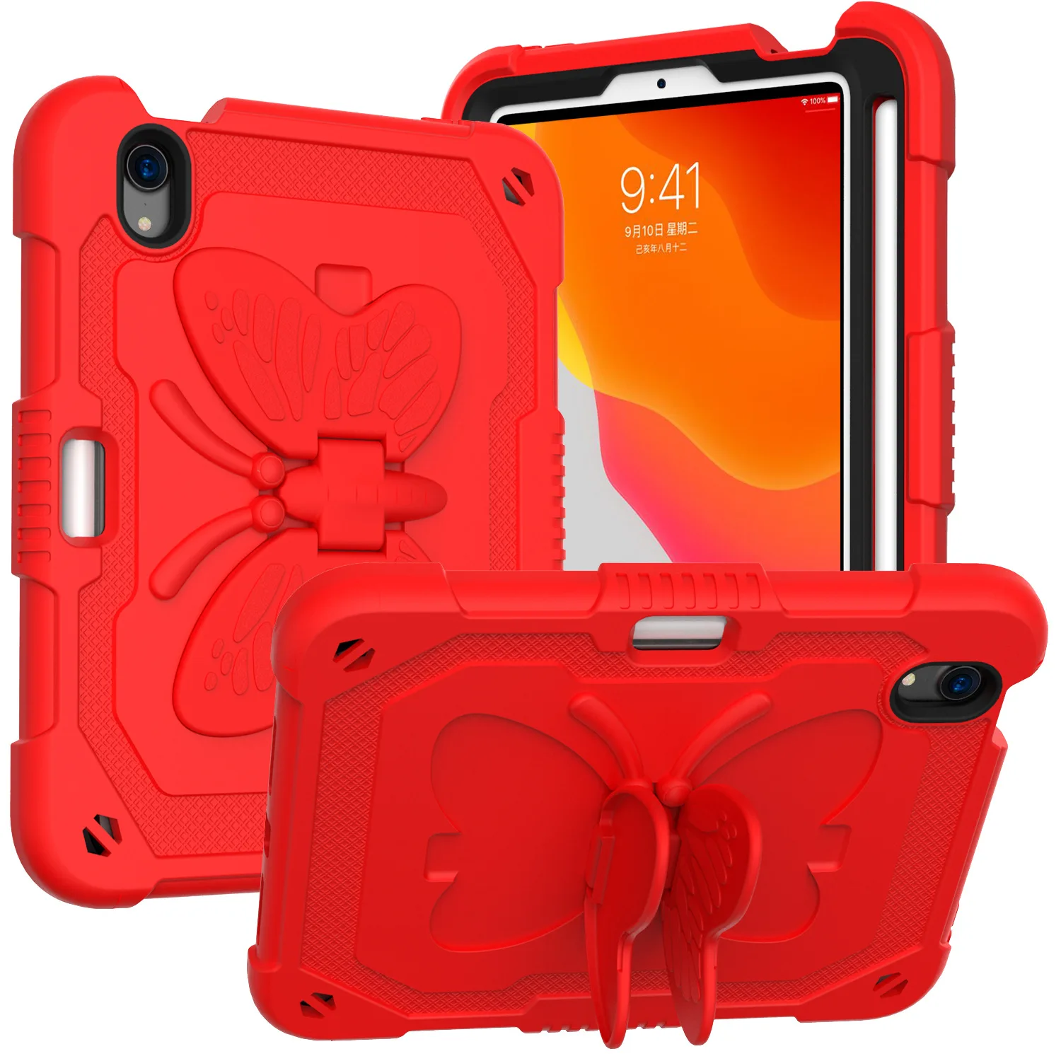 Heavy Duty Shockproof Protective Case for IPad Mini 6 2021 Lightweight Shockproof Handle Stand Rugged Cover