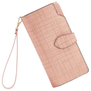2026 Wholesale Brand Custom Women's Designer Luxury Leather Girl Phone Card Money Clip Holder Ladies Slim Wallet Purses Female