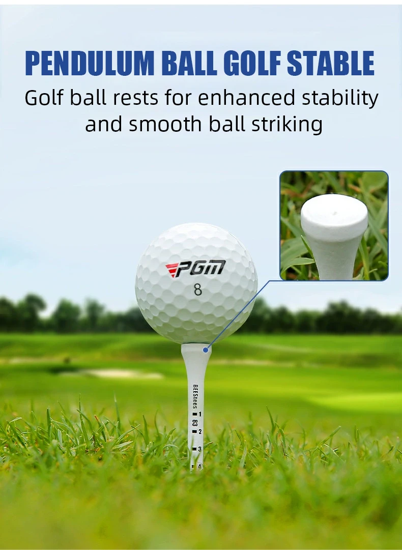 PGM QT029 30pcs one box white golf tees custom logo wood golf tee with ...