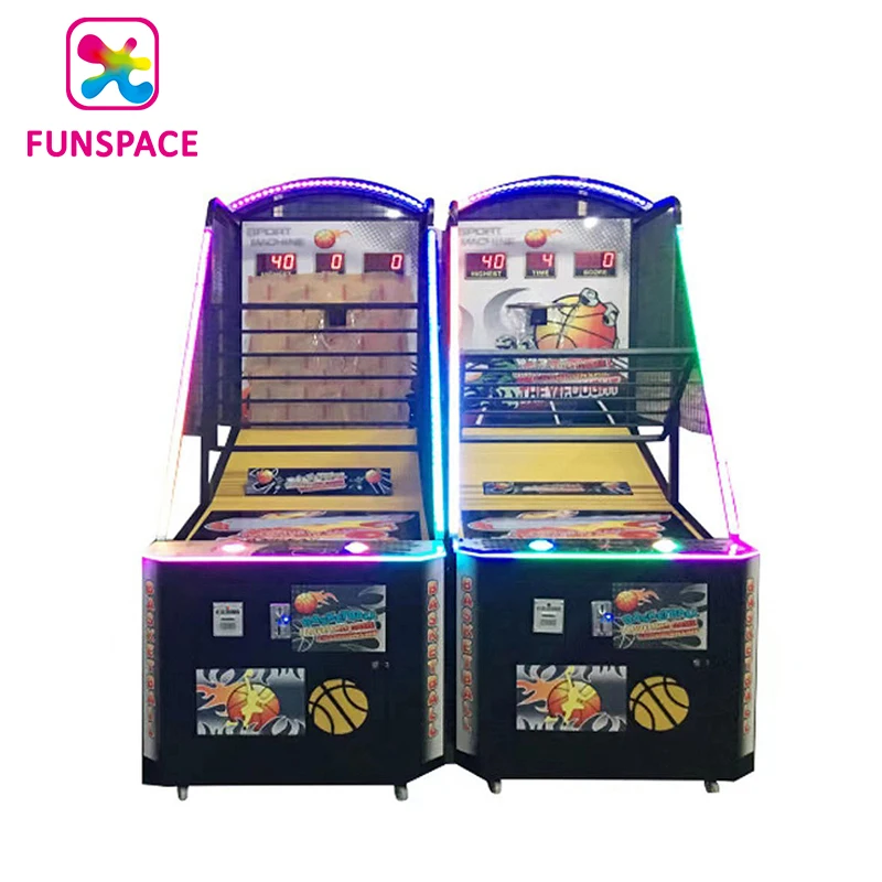 Funspace Coin Operated Basketball Machine Adults Play Games Crazy Shoot Ball Basketball Arcade Redemption Game Machine