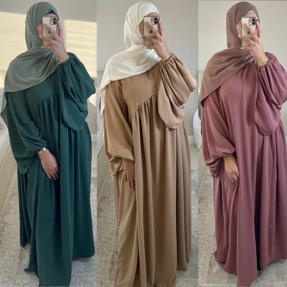 Hot Sell New Plain Maxi Loose Islamic Clothing Dress Turkey Dubai Women ...