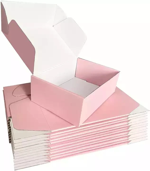 Pink Color Customized Size Corrugated Mailer Box for Apparel Packaging Gift Box