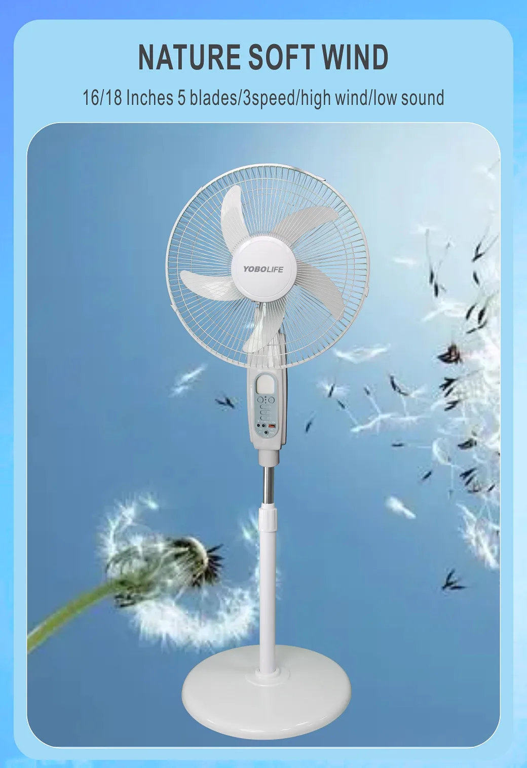 Stand Fan, LM-186, LED, USB, Solar - detail 16