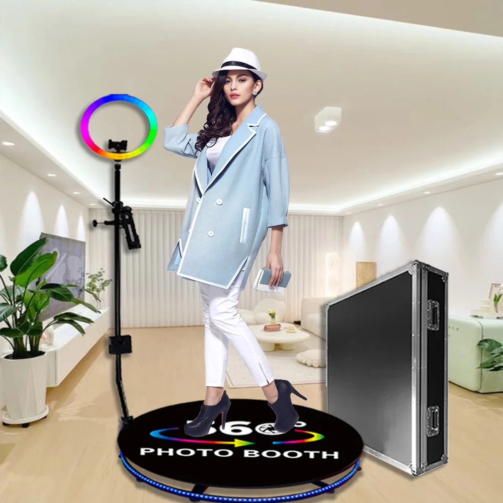 Photo Booth With Remote Control Fast DHL Shipping in 48h Slow Rotating Full Length for Party Automatic Manual Revolve Selfie
