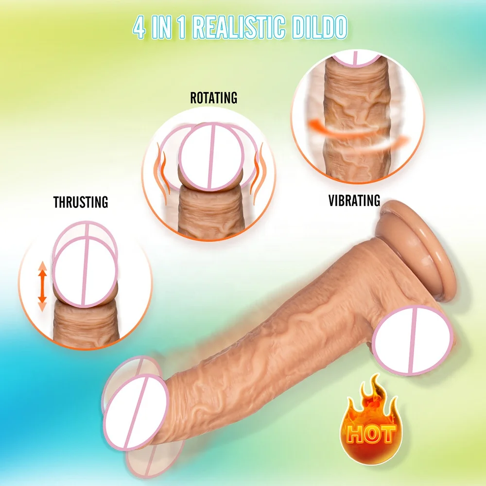 Lifelike 7.9" 7.5'' 8.7'' Thrusting Dildo Vibrator for Women Rechargeable  Heating Vibrating & Thrusting Dildo Realistic Sex Shop