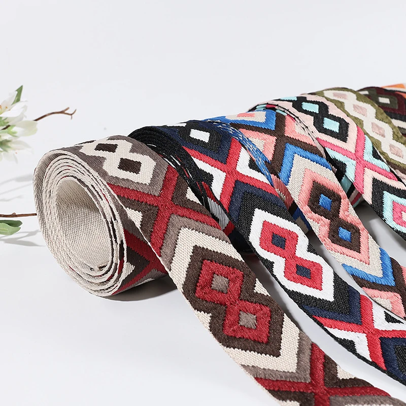 Регулируемый сменный ремешок на плечо для сумочки, тканый ремень в этническом стиле ацтекского плетения шириной 5 см, 33 цвета