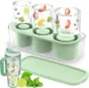 40oz stanley ice grid green lid transparent bottom