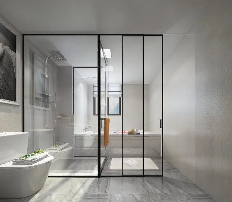 Ultimate slim frame high quality aluminum sliding security door