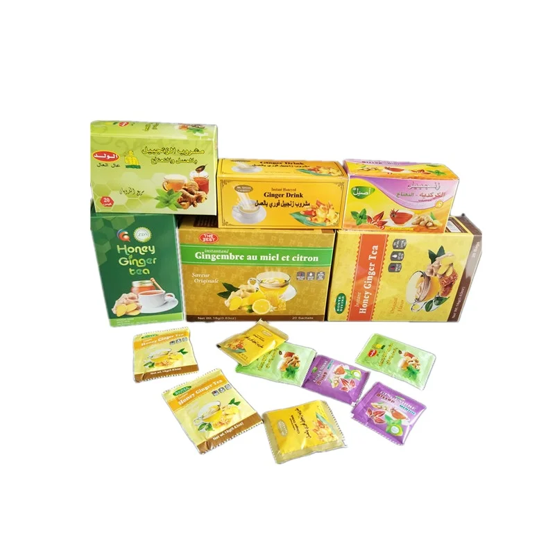 Competitive Price Bulk Instant Honey Ginger Tea Crystals and Instant Moringa  Ginger Tea  China Supplier