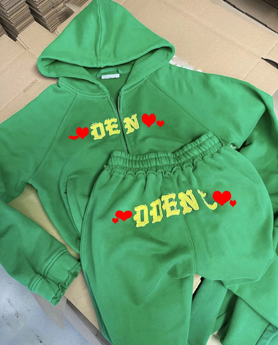 Chocolate Mix French Terry Distressed Hoodie