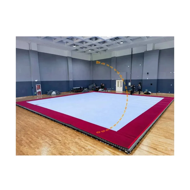 gymnastics equipment SPRING EXERCISE FLOORS WITH OVERLAY CARPET