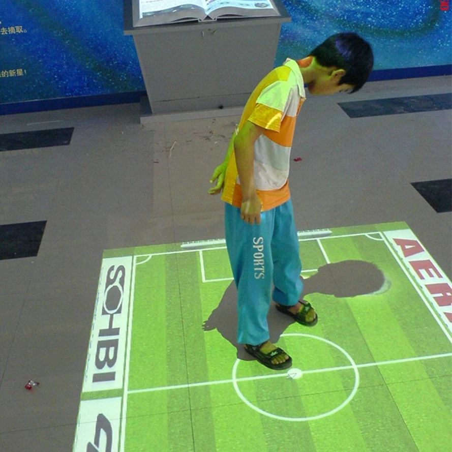 Chariot 3D Animation Interactive Floor Projector System with Free Football Soccer, Pond, Flower, Piano, Fish and so on Effects.