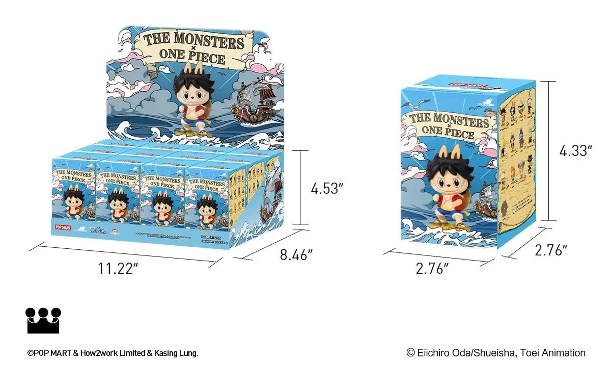 POPMART ワンピース LABUBU 1箱 Pop Mart Labubu The Monsters x One Piece Series Single Blind Box