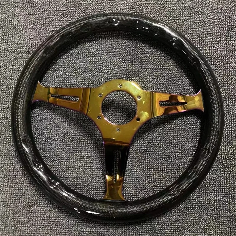 MOMO 14 Inch 350MM Steering Wheel Real Carbon Fiber JDM