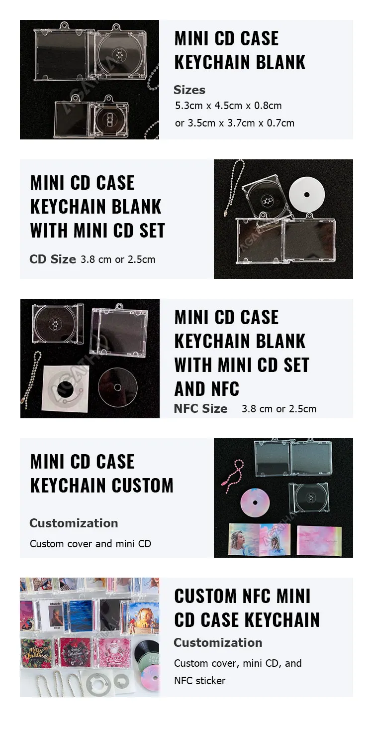 Party Blank DIY Kit Gift Set - Custom Mini CD Case Keychains