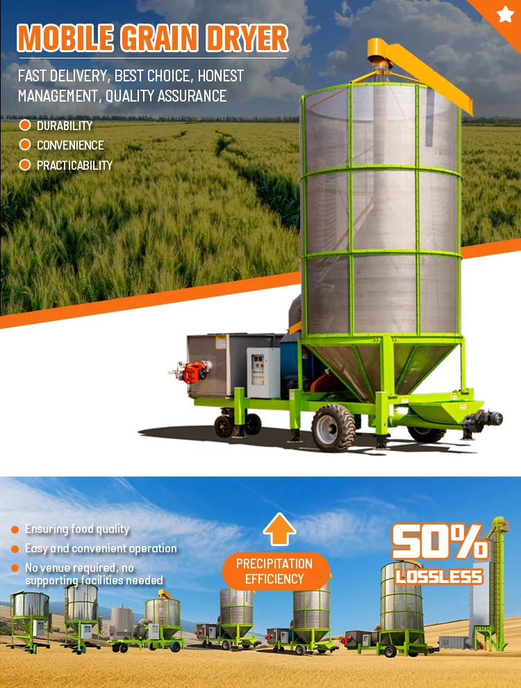 Mobile Low Temp Small Paddy Dryer Corn Drying Machine Beans Grain Drier ...
