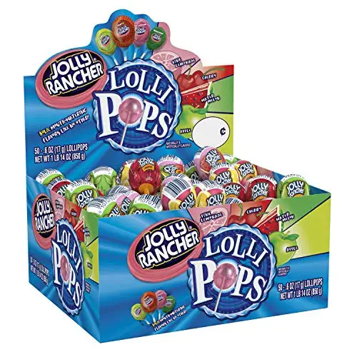 Jolly Rancher Lollipops Bulk Candy,Candy Assortment,50 Count In Single