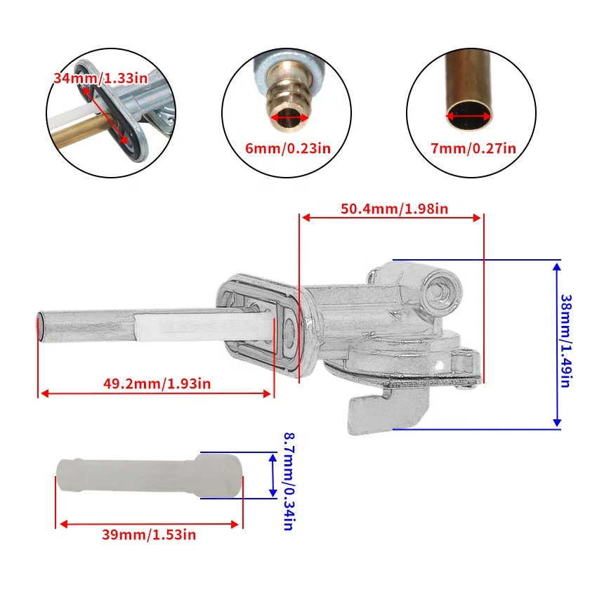 Motorcycle Fuel Cock Tank Switch Gas Valve Petcock for Suzuki GSF1200 Bandit 1200 GSF600 600 DR200 DR200SE DR250 DR250SE DR350