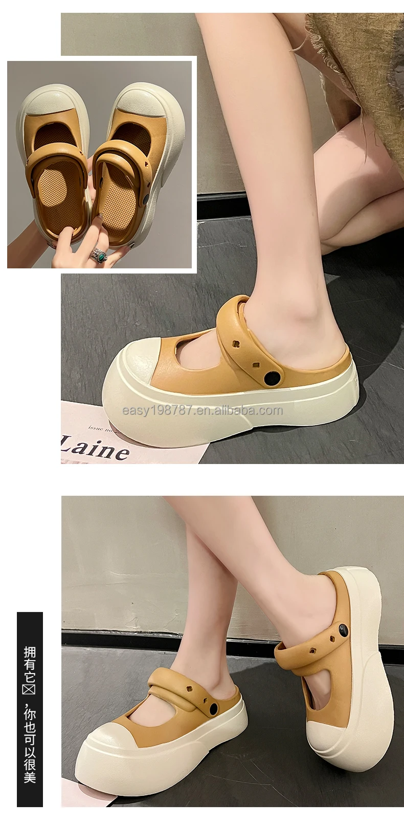 Fashion women muller shoes with high heel DIY clogs for female outdoor and bathroom plush sandals nurse shoes