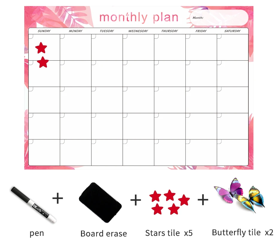 Weekly Planner Magnetic Board Dry Erase Monthly Planner Whiteboard for Fridge details