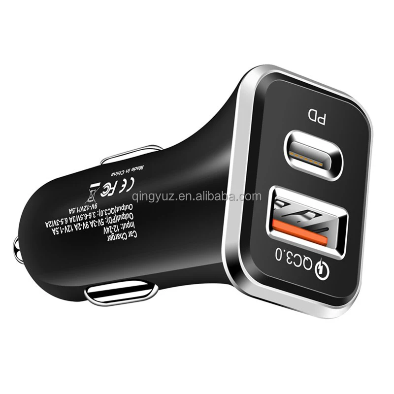 Car Charger Pd 36w Adapter Oem Dual Usb Typec Qc3.0 Fast Car Phone
