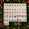 Red Christmas Mahjong Set