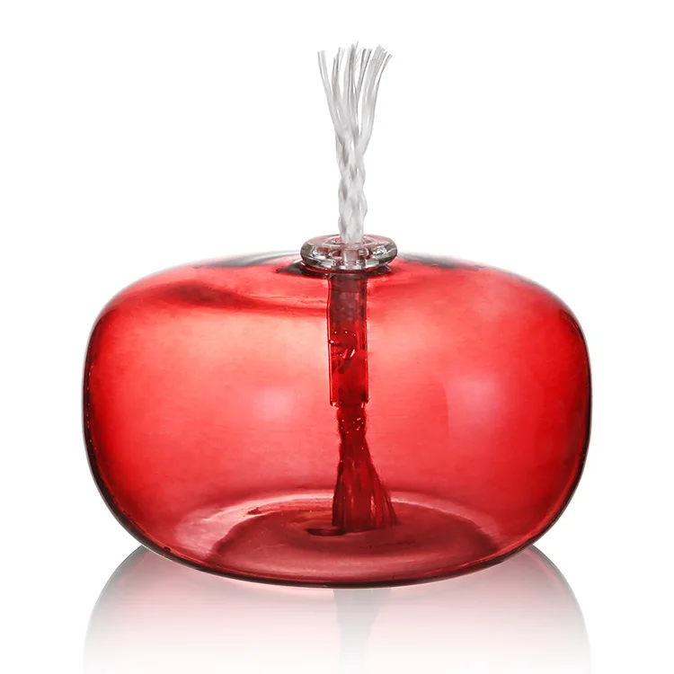 Wholesale Hand Made Painting Red Color Mini Glass Fragrance Oil Burner