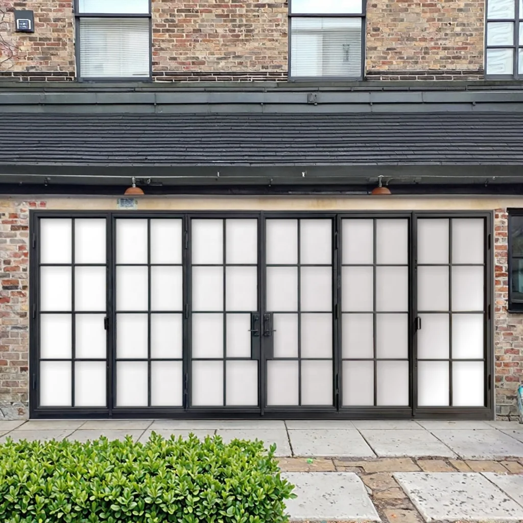 Modern High Quality Aluminum Alloy Double Glass Folding Gate Energy Saving Hardware Accessories Custom Paint Color Living Room details