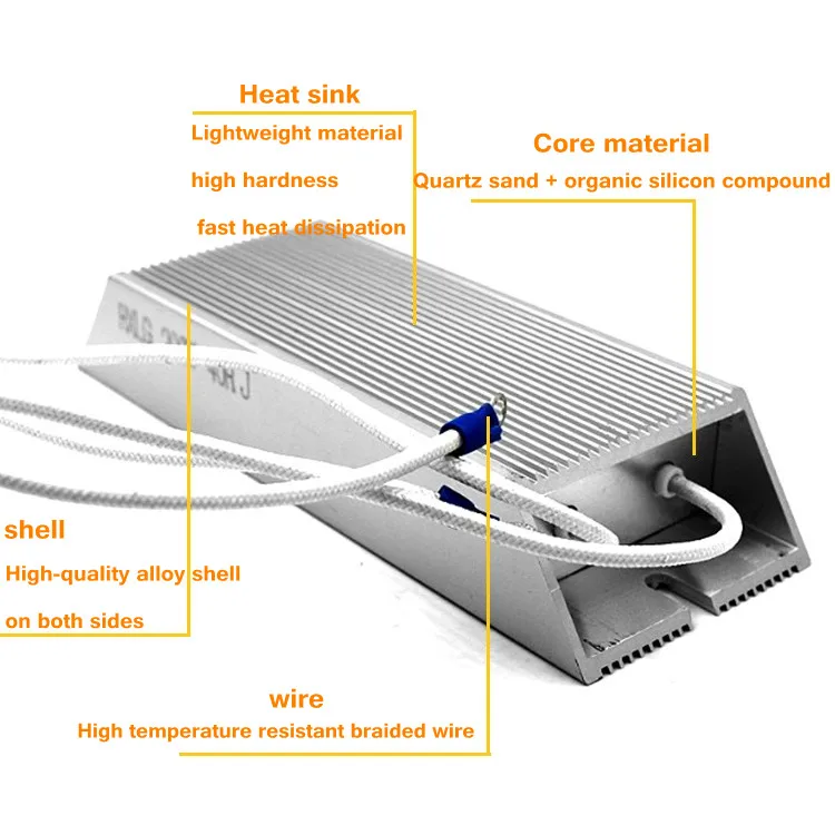 300Watt 70 Ohm Aluminum Housing Wirewound Braking Resistor Solder Lug Silver ToneTerminals