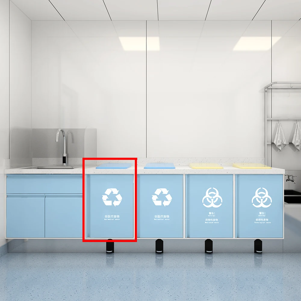 Modern Stainless Steel Hands-Free Trash Can for Home and Commercial Use for School Bedroom Gym and Hospital Cabinets 5