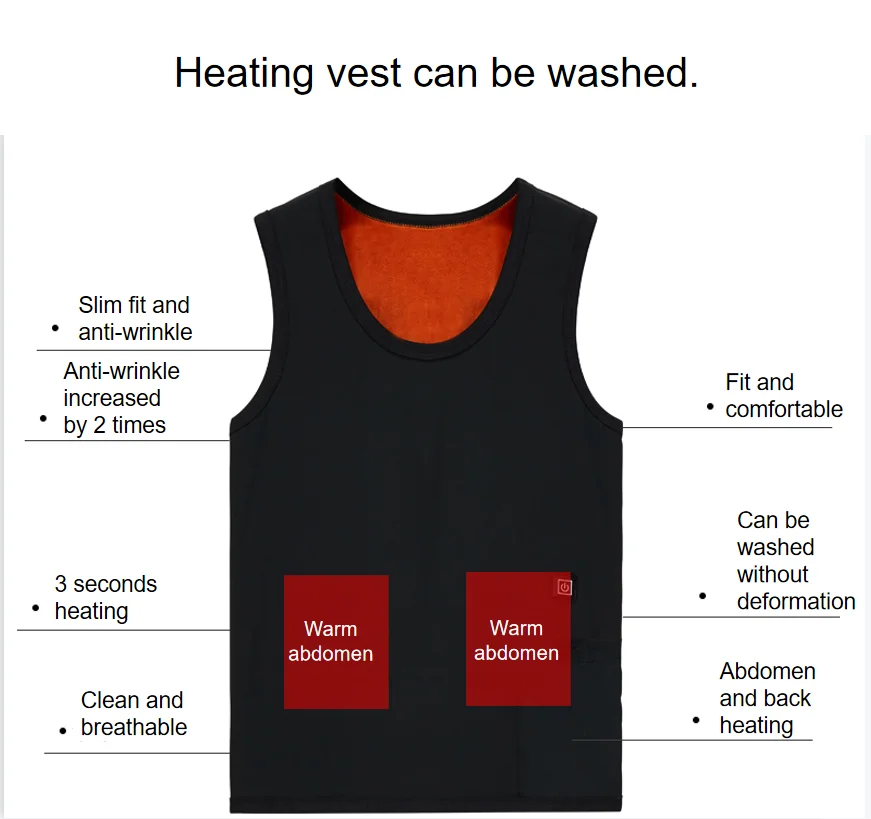 Толстая фланелевая теплая одежда с подогревом термобелье из углеродного волокна с подогревом