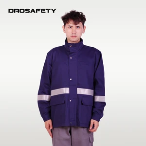 Logo Welding HRC 2 Workwear Clothes ATPV 8.8cal Flame Retardant Safety Work Jacket