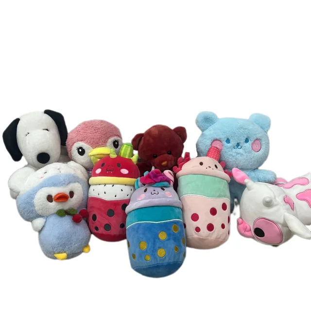 Custom Logo Printed Corporate Souvenir Plush Toys Stuffed Animal Mascots with Embroidery Service Global Shipping